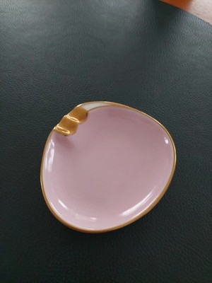 kleiner rosa Porzellan Aschenbecher 50er Edelstein Bavaria 17519/623 Nierenform