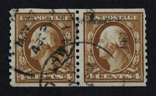 CKStamps: US Stamps Collection Scott#446 4c Washington Used 24 1/2mm