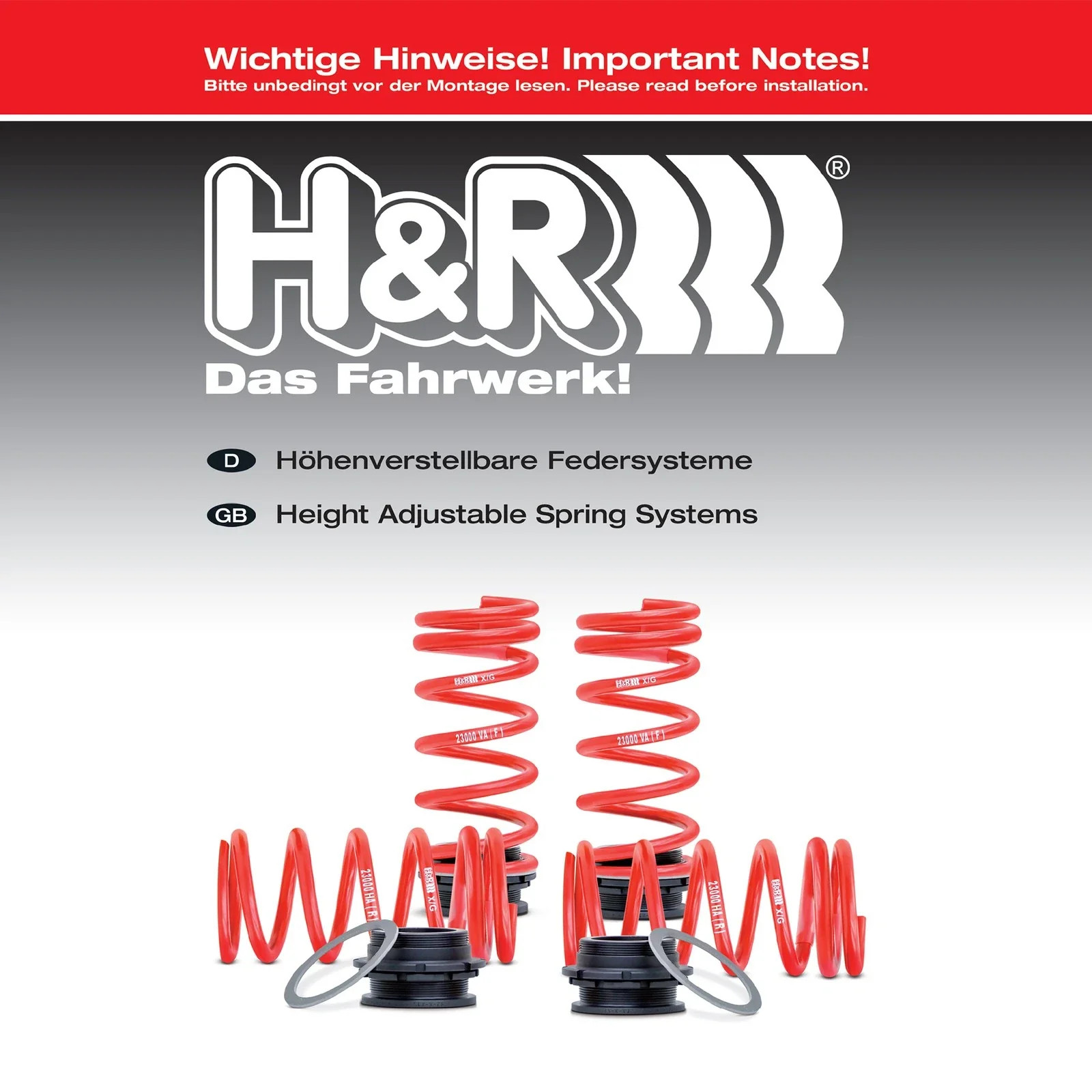 H&R 23004-1 Adjustable Lowering Front and Rear Springs Kit for 2017-2023 Audi R8