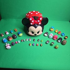 Disney Jakks Minnie Mouse Tsum Tsum plastic carry case With 36 Figures