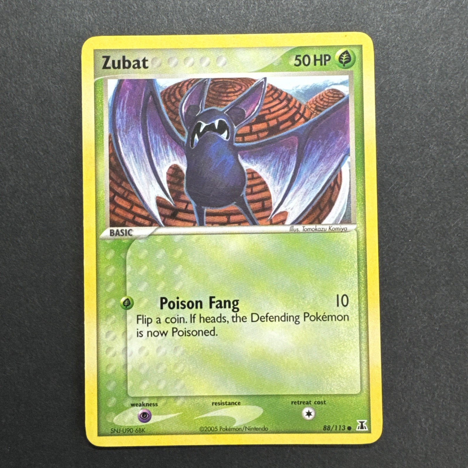 Zubat 88/113 2005 EX Delta Species Pokemon Card TCG Nintendo Komiya Art (3)