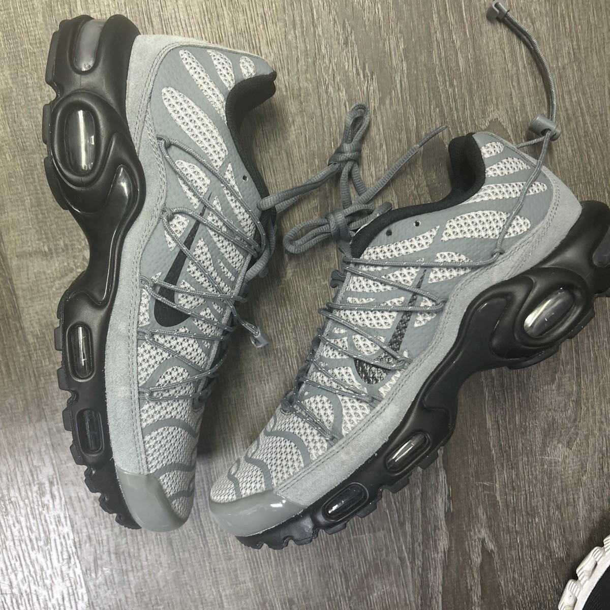 Size 8.5 - Nike Air Max Plus Utility Black Metallic Silver
