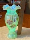 Fenton Topaz 3292 TC Autumn Beauty Vase-Honor Collection Ltd Ed 102 Glows!