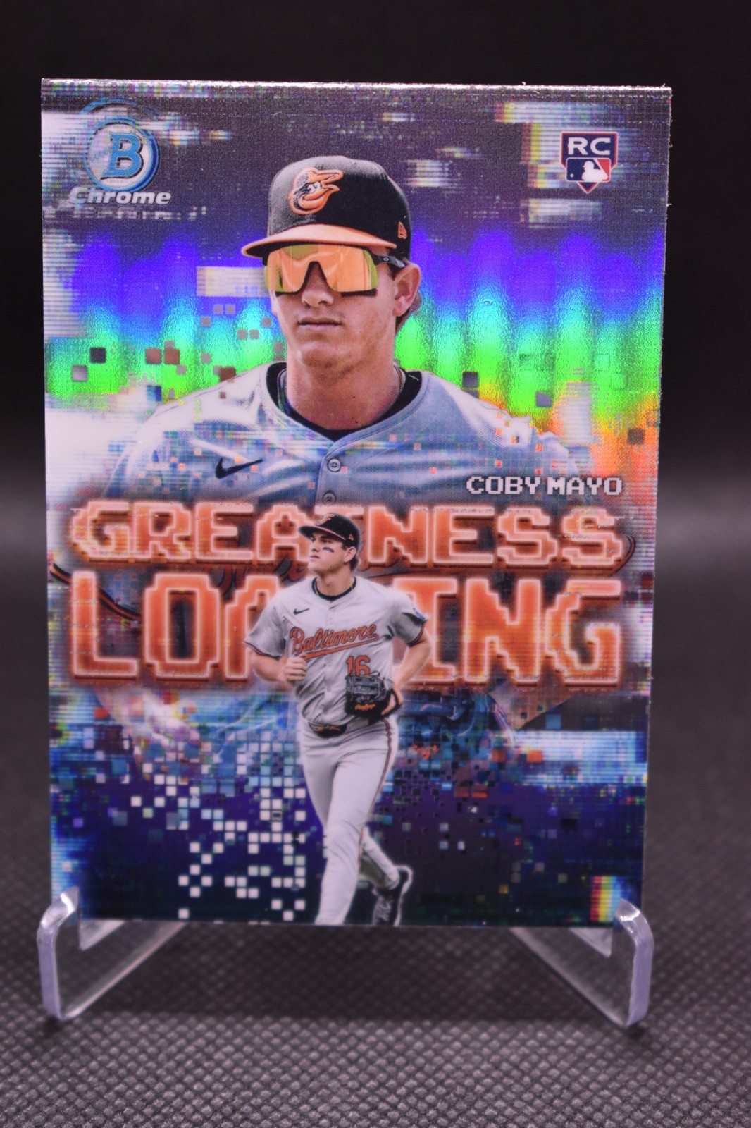 Coby Mayo Rookie 2025 Bowman Chrome Greatness Loading Refractor Orioles