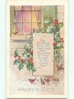 Divided-Back CHRISTMAS BIRDS SCENE Pretty Postcard : make an offer W8562