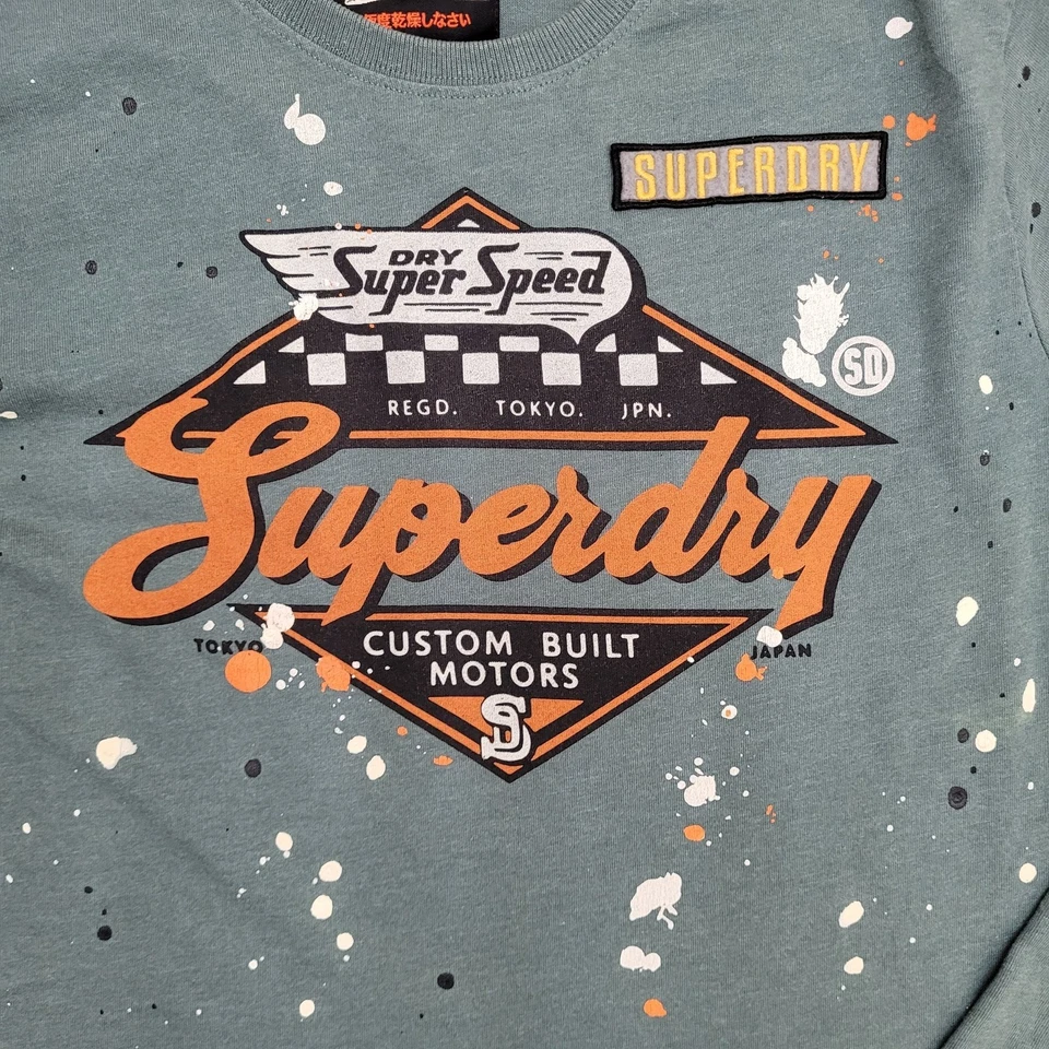 Vintage Y2K Superdry Racing Shirt Large 21x27 Tokyo Japan - Image 4 of 4