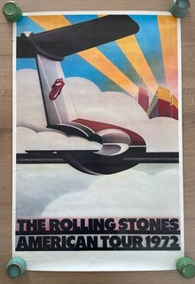 Rolling Stones American Tour 1972 Concert Poster Original Vintage Item