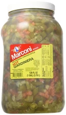 Chicago Style Hot Giardiniera - Gallon Jug - Authentic Italian Peppers & Veggies
