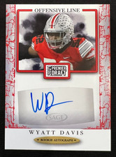 WYATT DAVIS 2021 SAGE Premier Draft #A10 AUTO Rookie Card RC Ohio State Buckeyes. rookie card picture