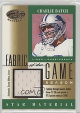2001 Leaf Certified Materials Fabric of the Game Season /221 Charlie Batch 11z5