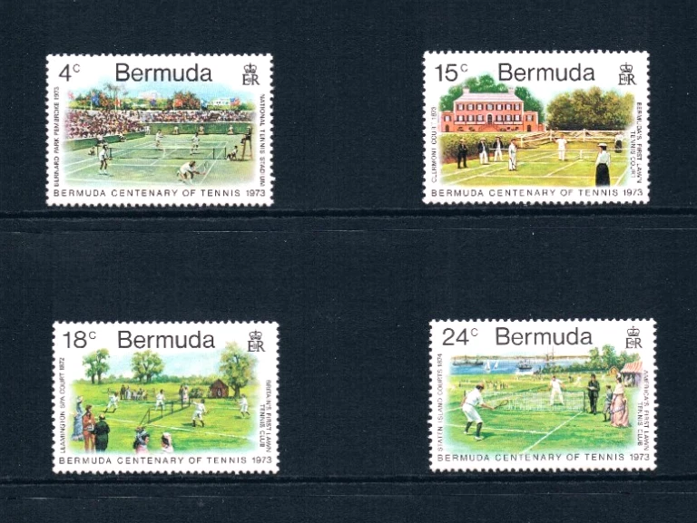 $2.90 Scott Value - 1973 BERMUDA Tennis on the Island Sports CV MNH NH UMM - Imagem 3 de 4