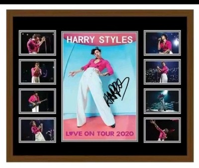 Harry Styles Signed Reproduction Print Poster In A Magnetic black Sleeve