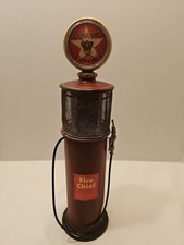 Vintage Miniature Fire Chief Visible Gas Pump retro Bank--
