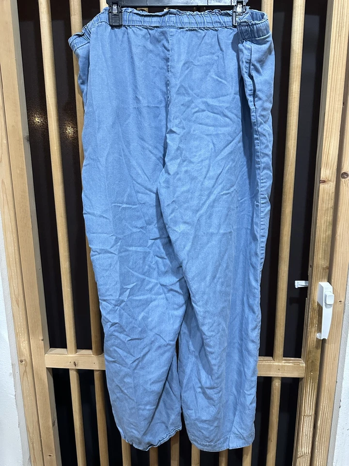 Pantalones de mezclilla informales ligeros cintura con cordón azul 2XL Anne Klein Jeans para mujer Foto 2 de 4