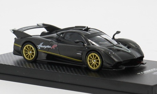 Tarmac Works T64G-TL035-MBCF - 1/64 - Pagani Huayra R, Schwarz/Carbon - Neu-image