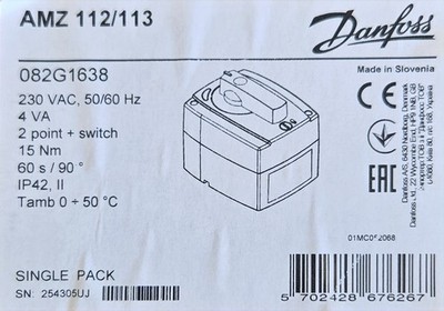 Danfoss AMZ 112/113 Stellantrieb 230V Drehwinkel 90°/60s 