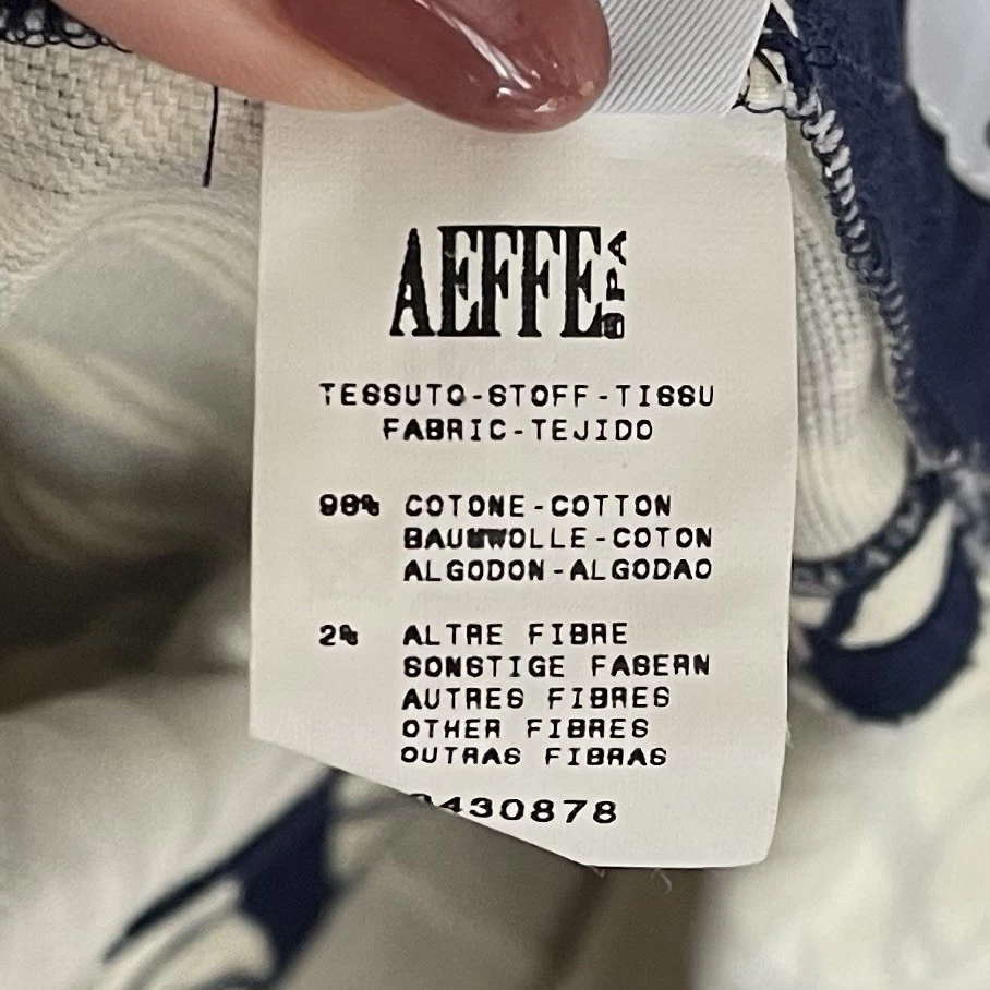 Moschino Pantaloni Crop Gamba Dritta Nautica 10 Blu Navy Coastal Preppy Designer