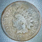 1865 Indian Head Cent - Better Date Penny - Circulation Wear - Album Filler AG