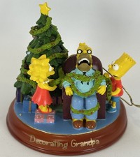 THE SIMPSONS BRADFORD EXCHANGE CHRISTMAS ORNAMENT - DECORATING GRANDPA