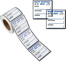 300PCS Car Oil Change Stickers for Windshield - Next Service Due Sticker,2"x2" R