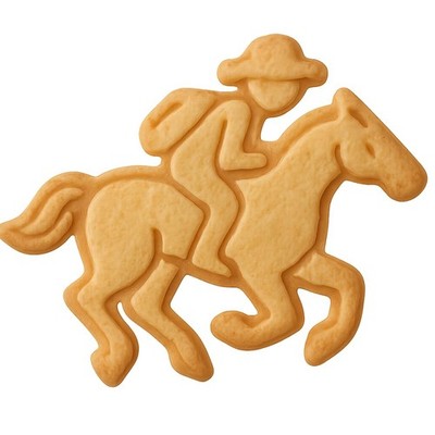Pony Express Rider Cookie Cutter & Stamp, Fondant & Clay - 4x3