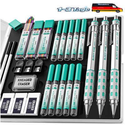 Nicpro Blocky Gear 2mm Druckbleistifte 13er Set Metall Minenhal