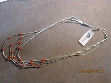 SILVER MOON Sterling Liquid Silver Multi-Strand Coral Necklace 18" NOS