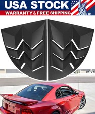 2pcs Side Window Louvers Sun Shade Cover Matte Black For Ford Mustang 1999-2004
