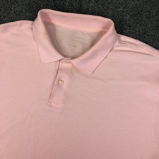 Saddlebred Mens Large Pink Short Sleeve Classic Fit Polo Shirt Casual