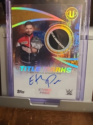 2025 Topps WWE Topps Universe Title Marks Relic AUTO ETHAN PAGE 35/50