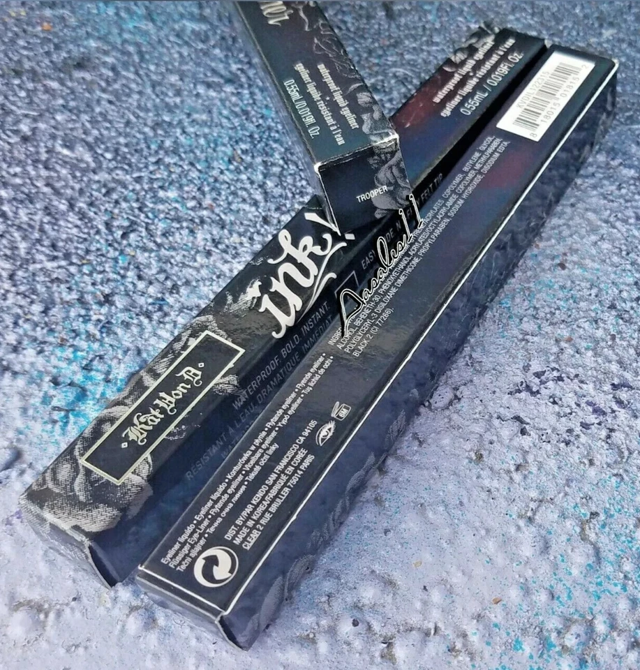 1 KAT VON D Ink Liner Waterproof Liquid Eye Liner ~ Full Size ~ TROOPER BLACK - Image 2 of 3