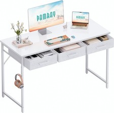 47 Inch Small Computer Desk W/ 3 Drawers Bedroom Study Writing Home Office Table