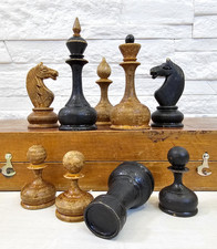 Rare jeu d'échecs soviétique années 50 en bois vintage échecs ancien old URSS...