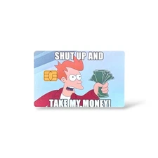 Fry Futurama Holographic Credit Card Sticker Debit Card Skin