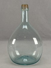 Mid Atlantic Aqua Pontiled 9 3/4 Inch Chestnut Bottle / Flask  Circa 1850s