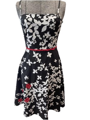 City Triangles Spaghetti Strap Size Small Zip Up Fit And Flare VTG Y2K-floral