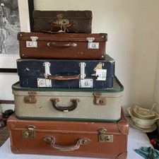 5 Vintage Suitcases 