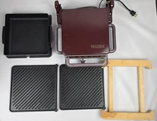 Toastmaster Grillerie 2003 Indoor Electric Speed Grill Bakery Red Brown Works