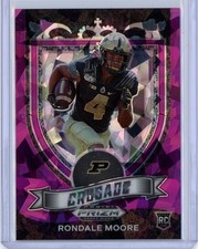 RONDALE MOORE 2021 Panini Prizm Draft Picks Purple Ice RC Crusade #171 024/149