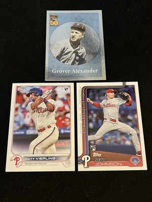 2001 Topps Before There Was Topps Grover Alexander #BT9 + 2 Bonus Phillies RCs 