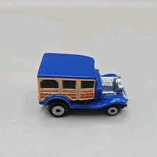 Vintage 1989 Galoob Micro Machines Blue Ford Woody Wagon Miniature Toy Vehicle
