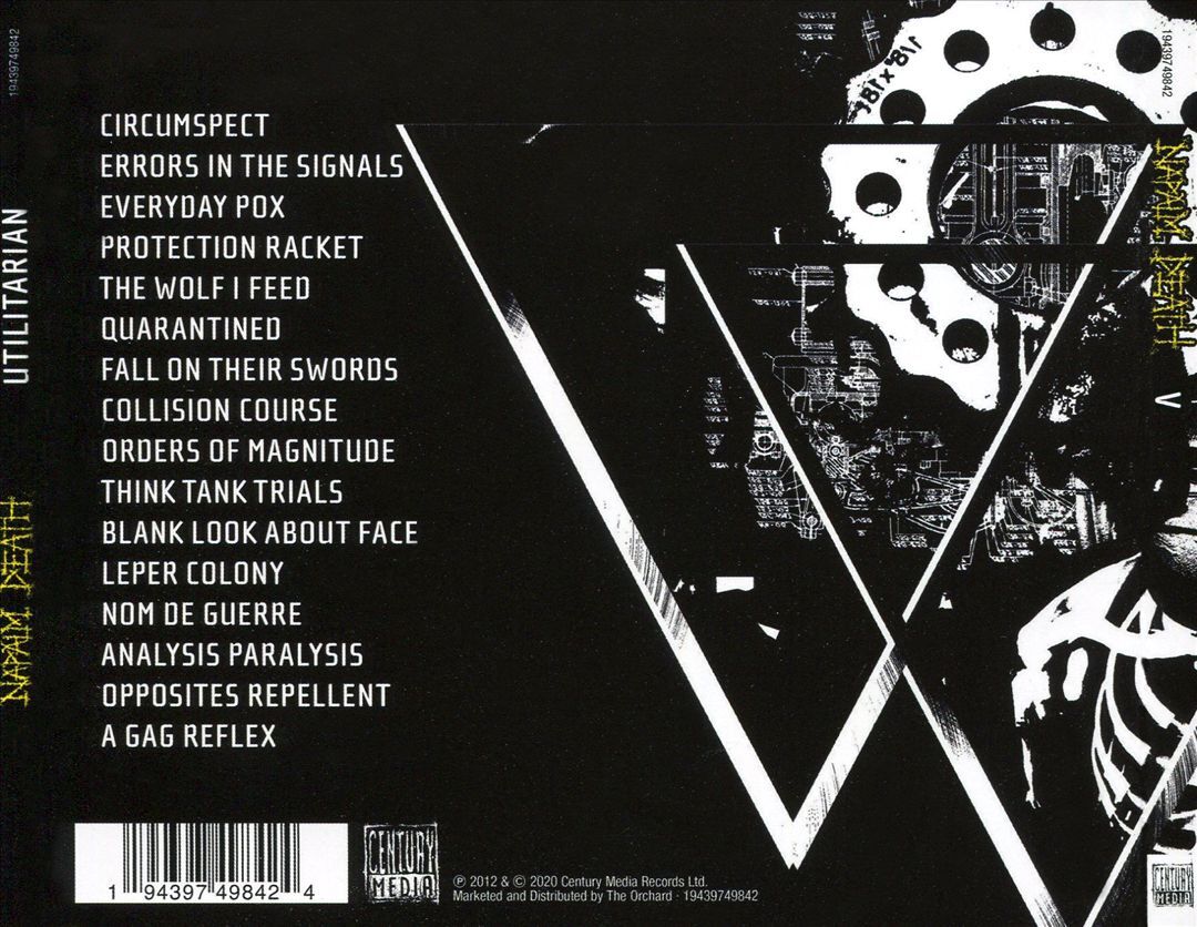 Napalm Death Utilitarian Limited Edition CD Thrash Metal