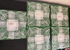 Vtg Lillian Vernon Nylon Lace Cotton Center Hankie Handkerchief Lot of 5 New