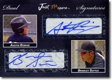 Austin Romine * Bradley Suttle * Autograph Rookie BLACK Auto #/5