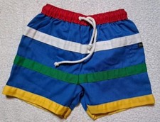 Vintage OshKosh Shorts Colorblock Drawstring Union Made In USA Sz 3T Kids