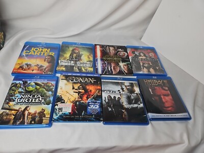 Loy.of 8 Blu-ray Movies Comics TMNT Star Wars Hellboy II Batman V Superman #MC1