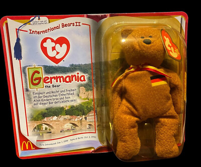 TY teenie beanie McDonalds international bears II Germania NIP