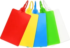 100 Plastic Tags Shipping Tags Water Proof Tags for Labeling Shipping Labels Sec