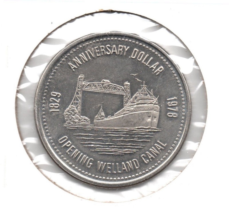CANADA - WELLAND CANAL ROSE CITY Anniversary 1 Dollar - 1978 Nickel Token