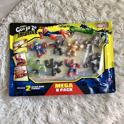 Heroes Of Goo Jit Zu Marvel Mini 8 Pack with 2 Ultra Rare Figures